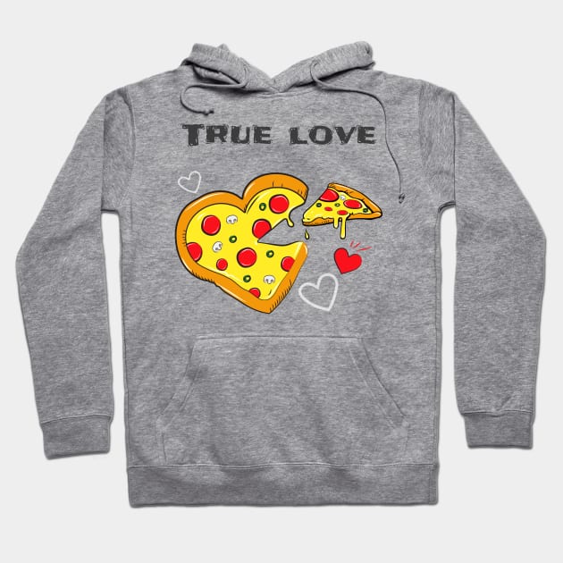 True love pizza Hoodie by ErisArt